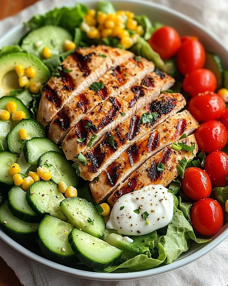 32g Protein Grilled Chicken Avocado Salad You'll Crave
