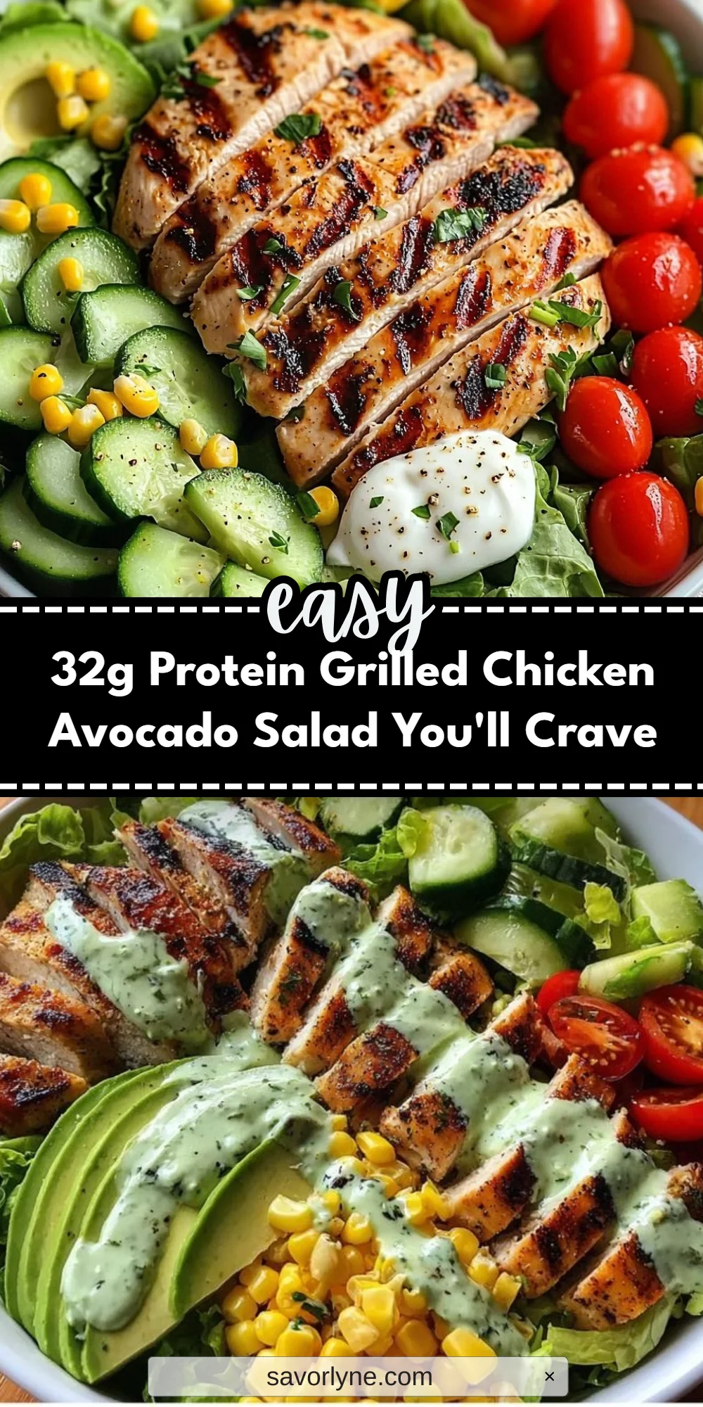32g Protein Grilled Chicken Avocado Salad You'll Crave