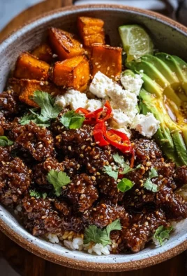 45g Protein Hot Honey Beef Bowl featuring sweet and spicy flavors