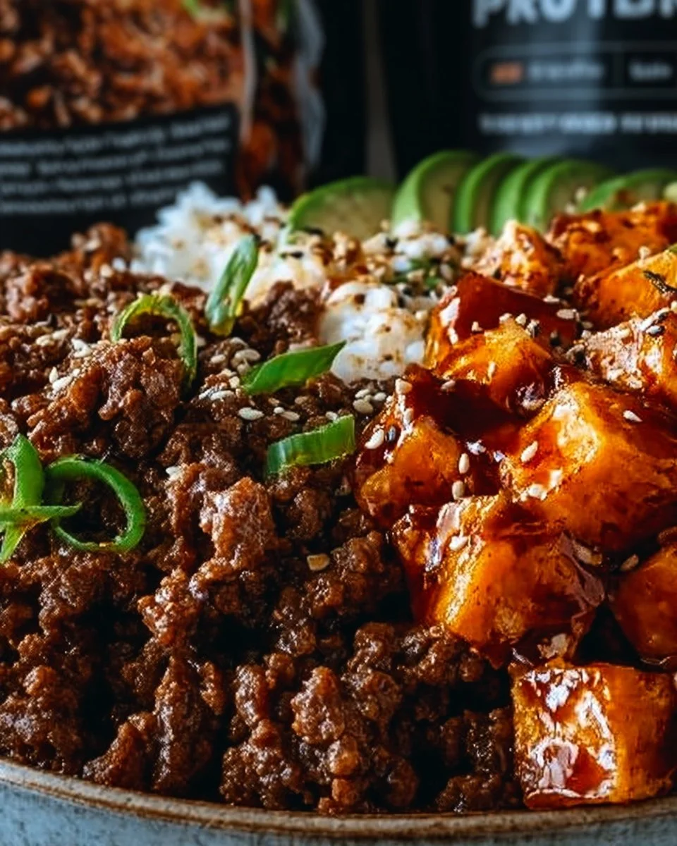 45g Protein Hot Honey Beef Bowl – Sweet & Spicy Perfection