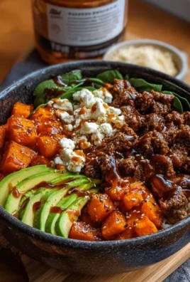 Delicious Hot Honey Beef Bowl with 45g protein, showcasing sweet and spicy flavors.