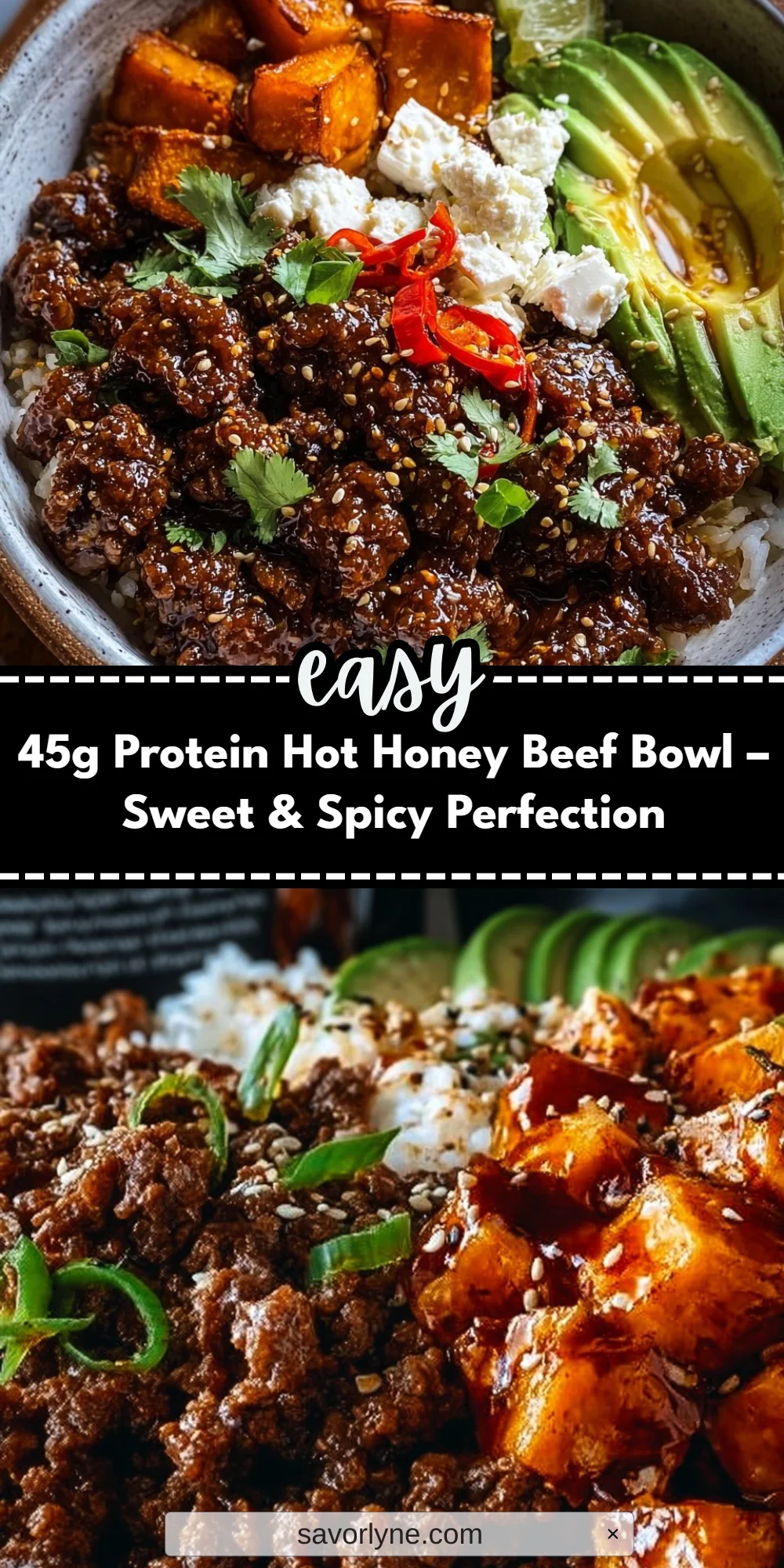45g Protein Hot Honey Beef Bowl – Sweet & Spicy Perfection