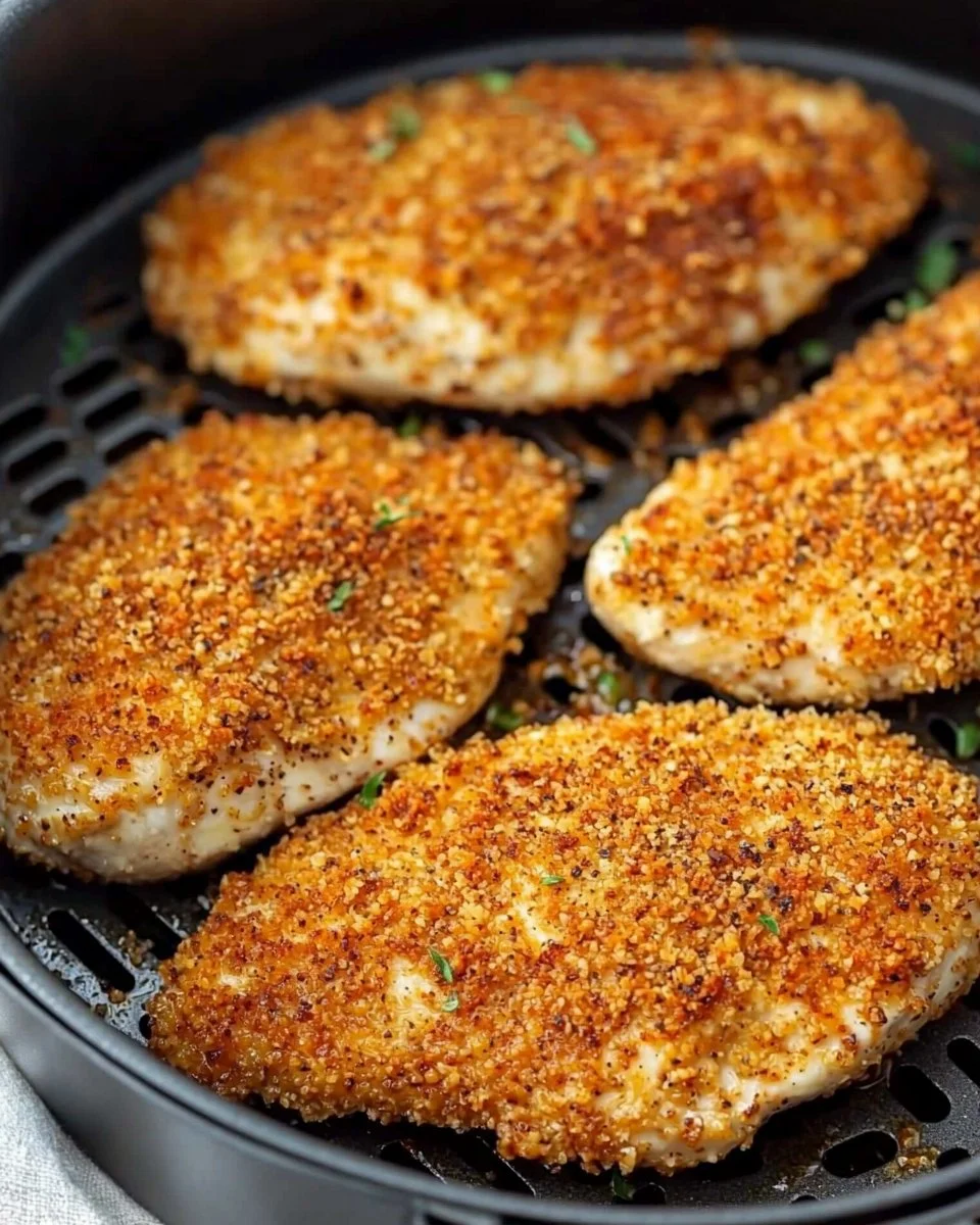 Juicy air fryer boneless chicken breast ready to serve