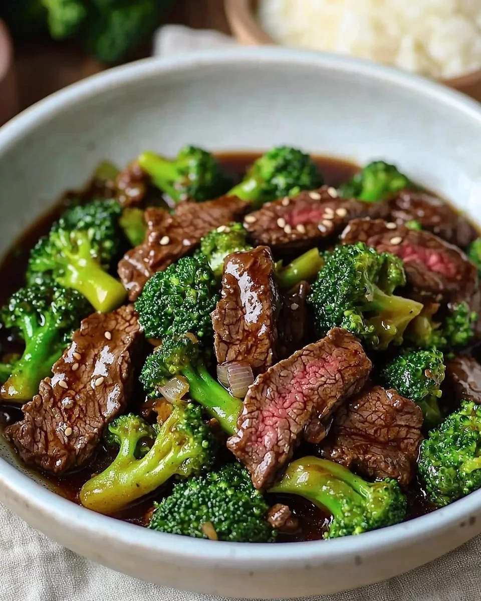 Delicious Beef and Broccoli Stir-Fry served in a bowl with chopsticks.