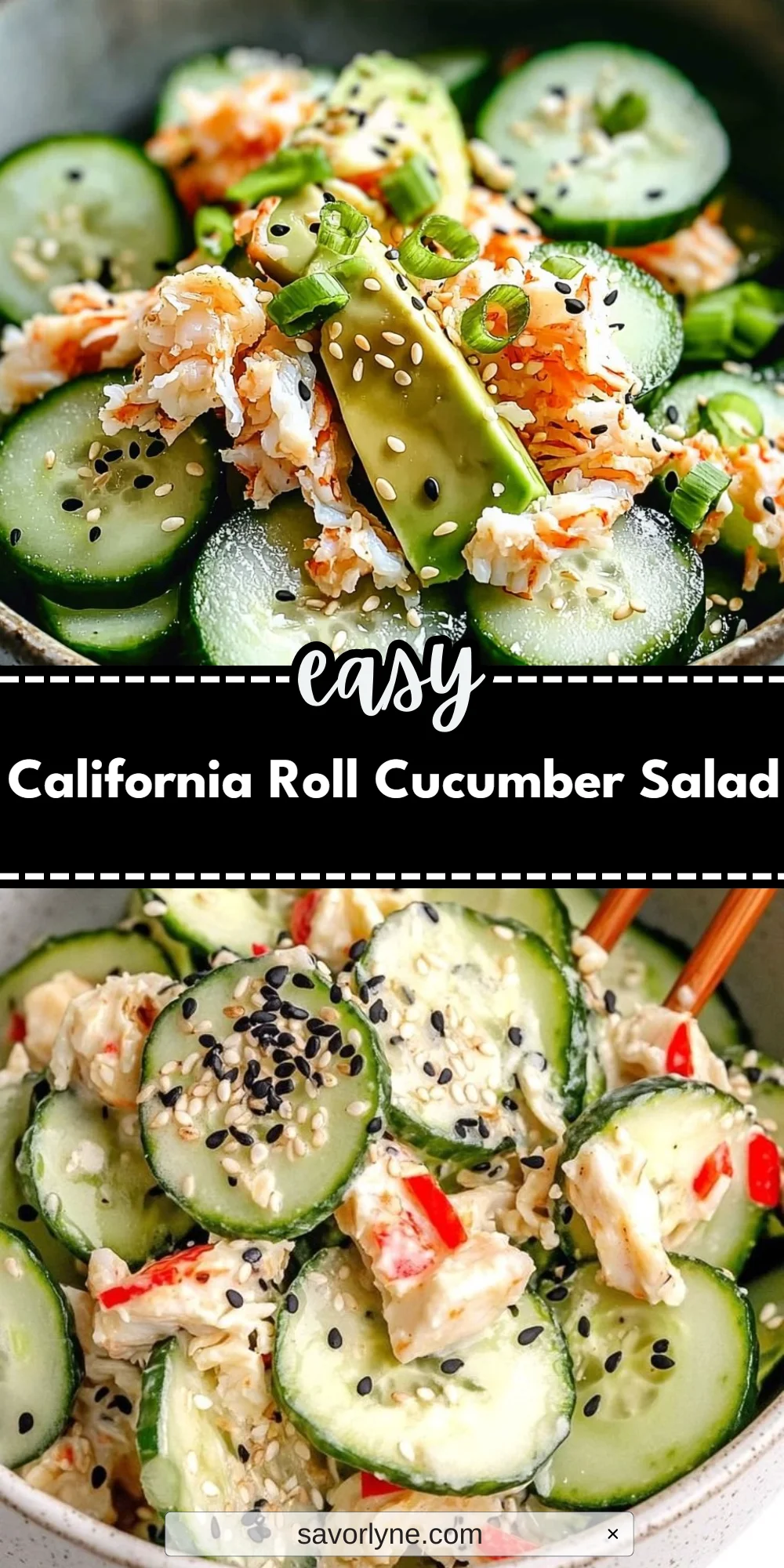 California Roll Cucumber Salad