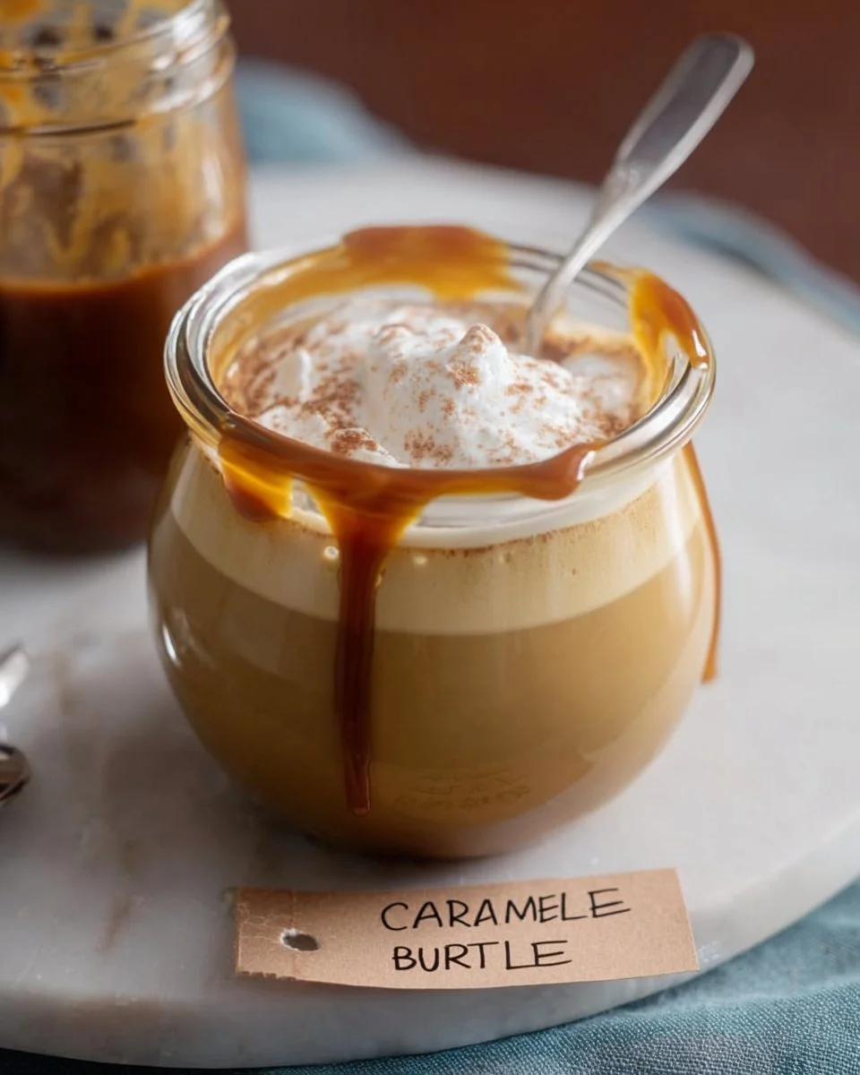 Delicious Caramel Brulee Latte Syrup for enhancing your coffee beverages.