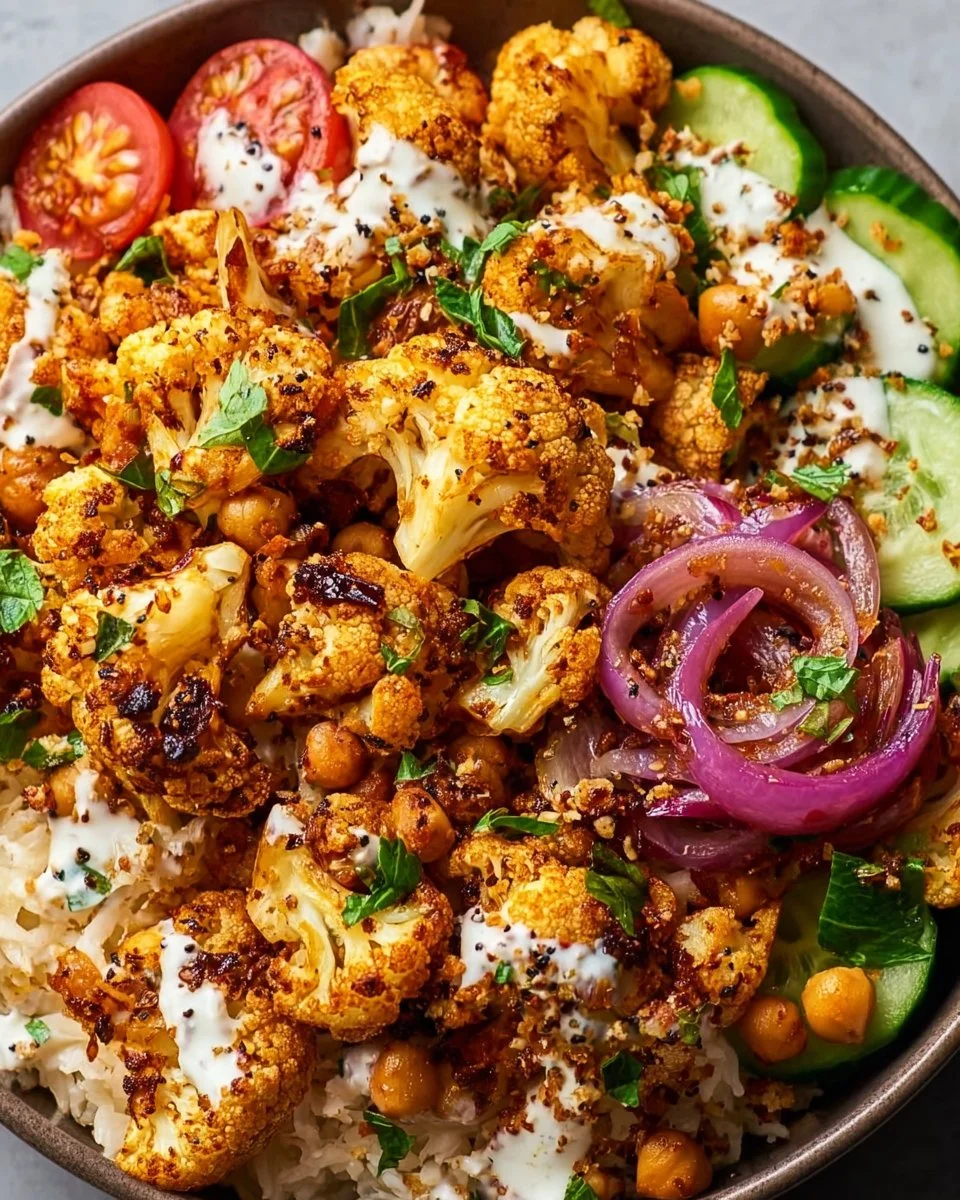 Delicious Cauliflower Shawarma Bowl easy sheet pan dinner