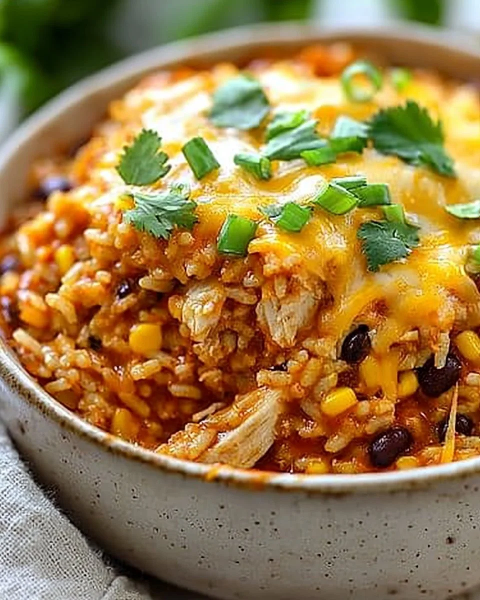 Chicken Enchilada Rice Casserole