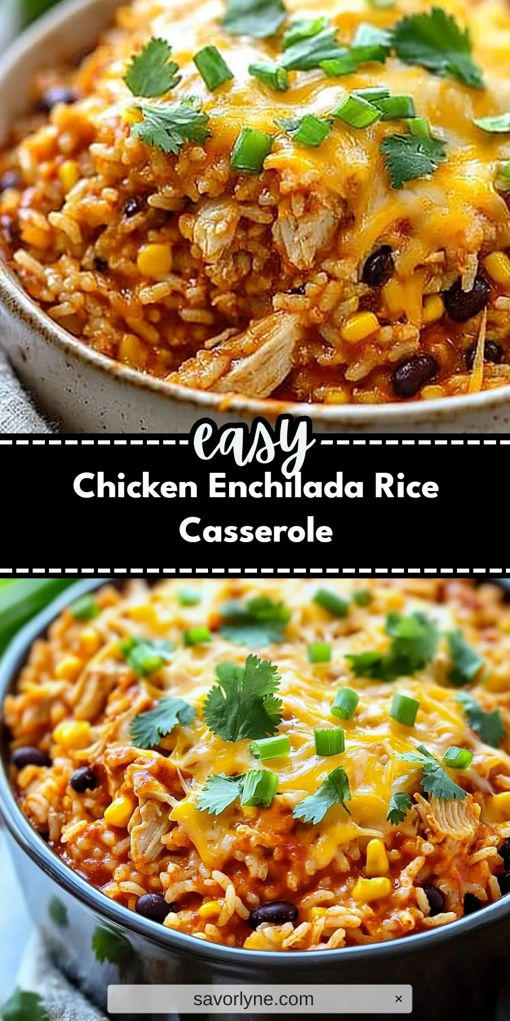 Chicken Enchilada Rice Casserole