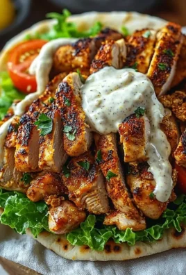 Chicken Shawarma with Garlic Sauce served in pita bread