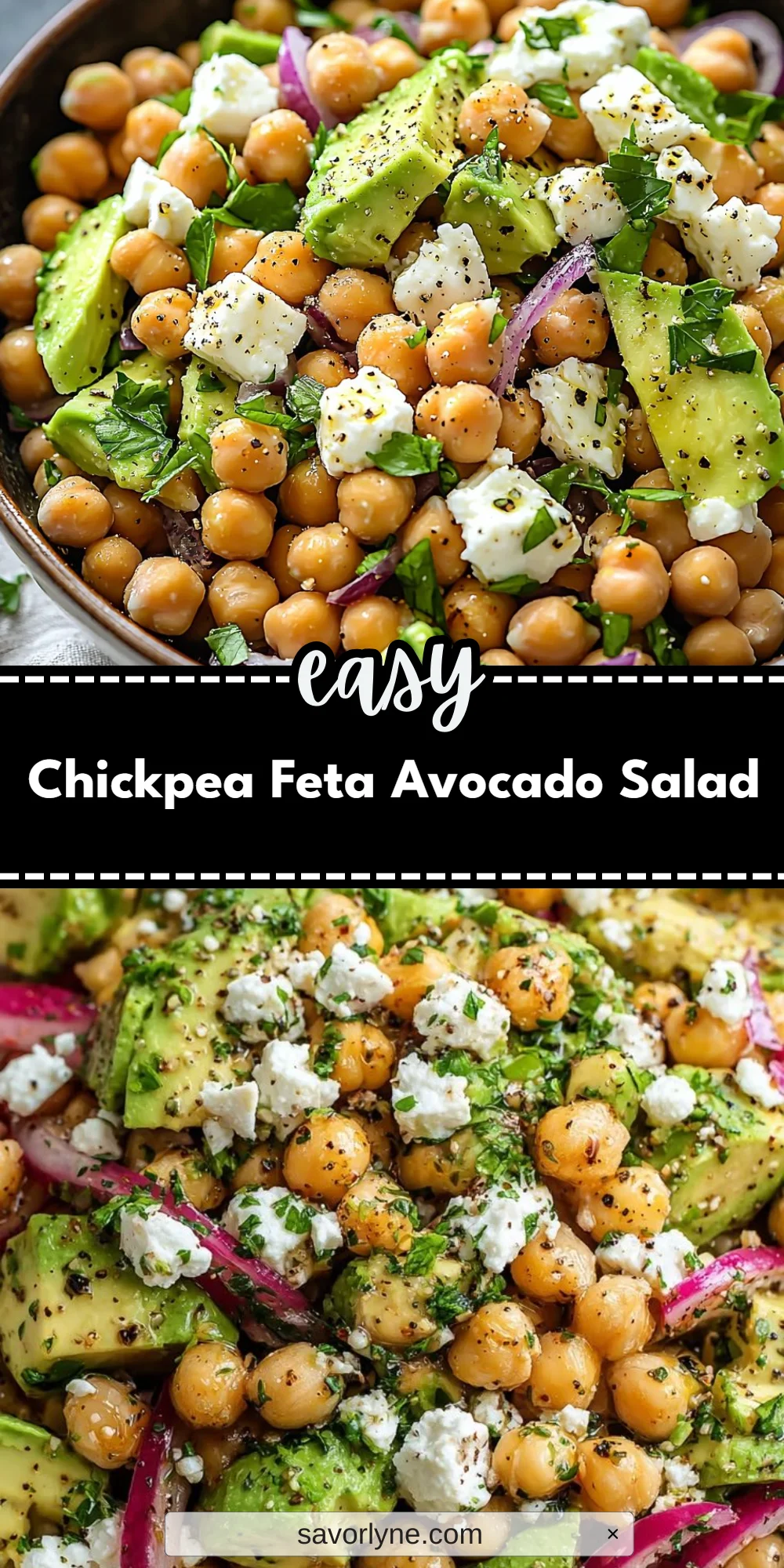 Chickpea Feta Avocado Salad