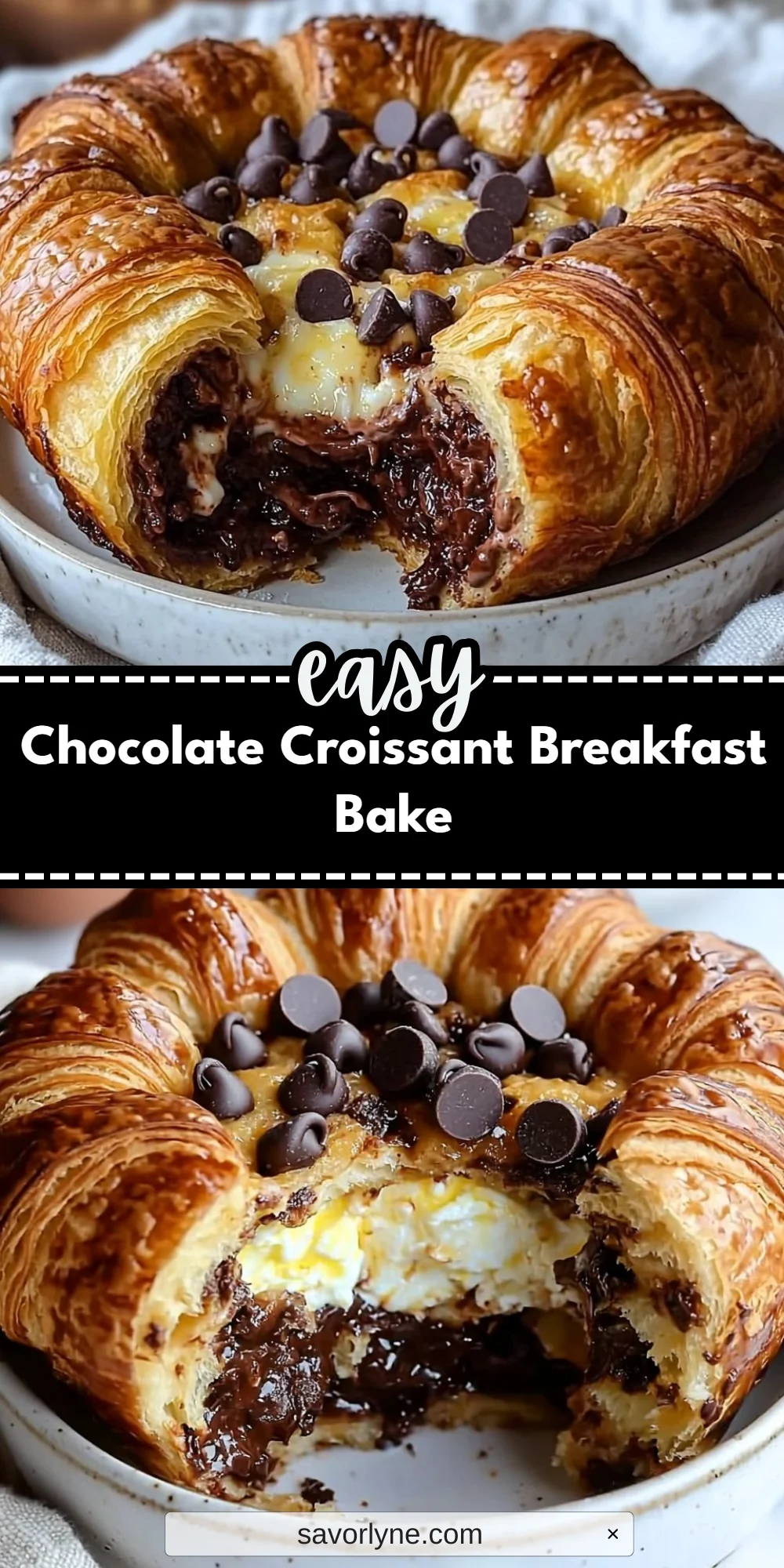 Chocolate Croissant Breakfast Bake