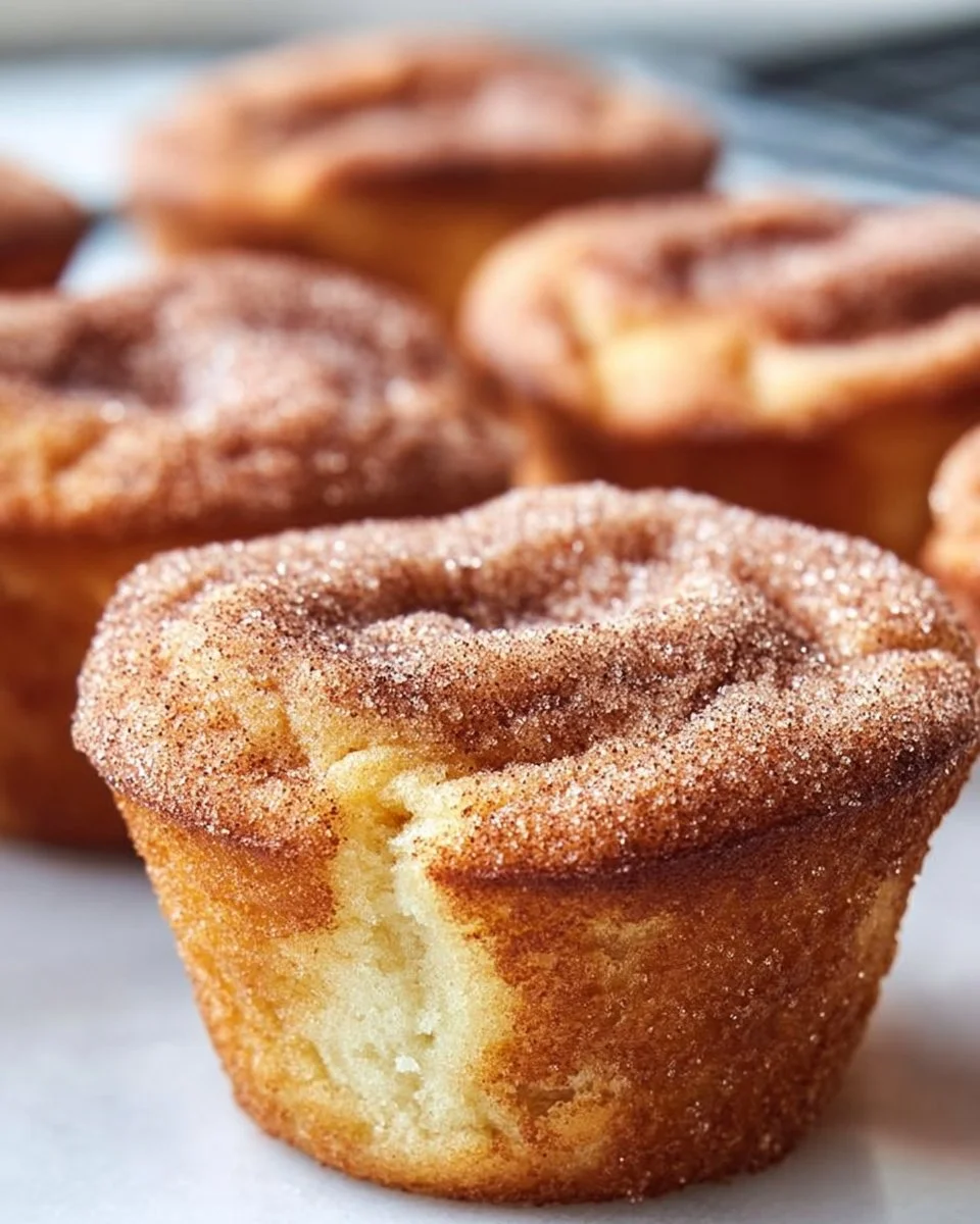 Delicious Cinnamon Sugar French Toast Muffins freshly baked and served.