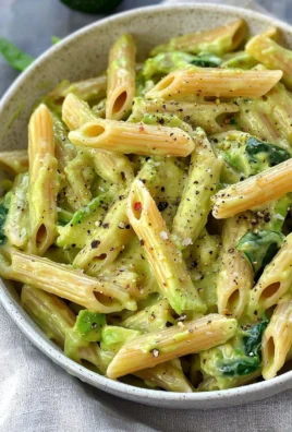 Creamy avocado pasta dish topped with fresh herbs