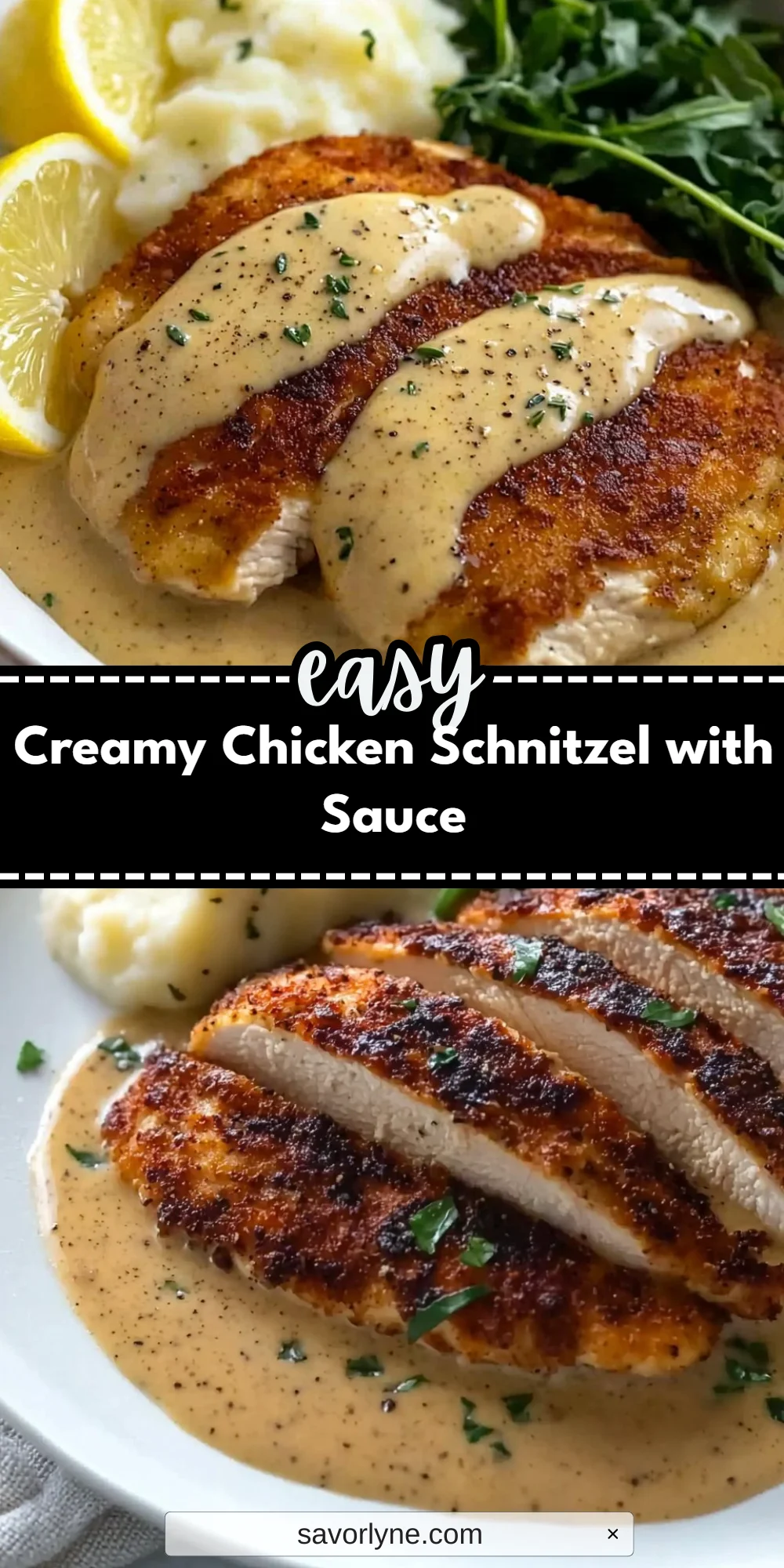 Creamy Chicken Schnitzel with Sauce