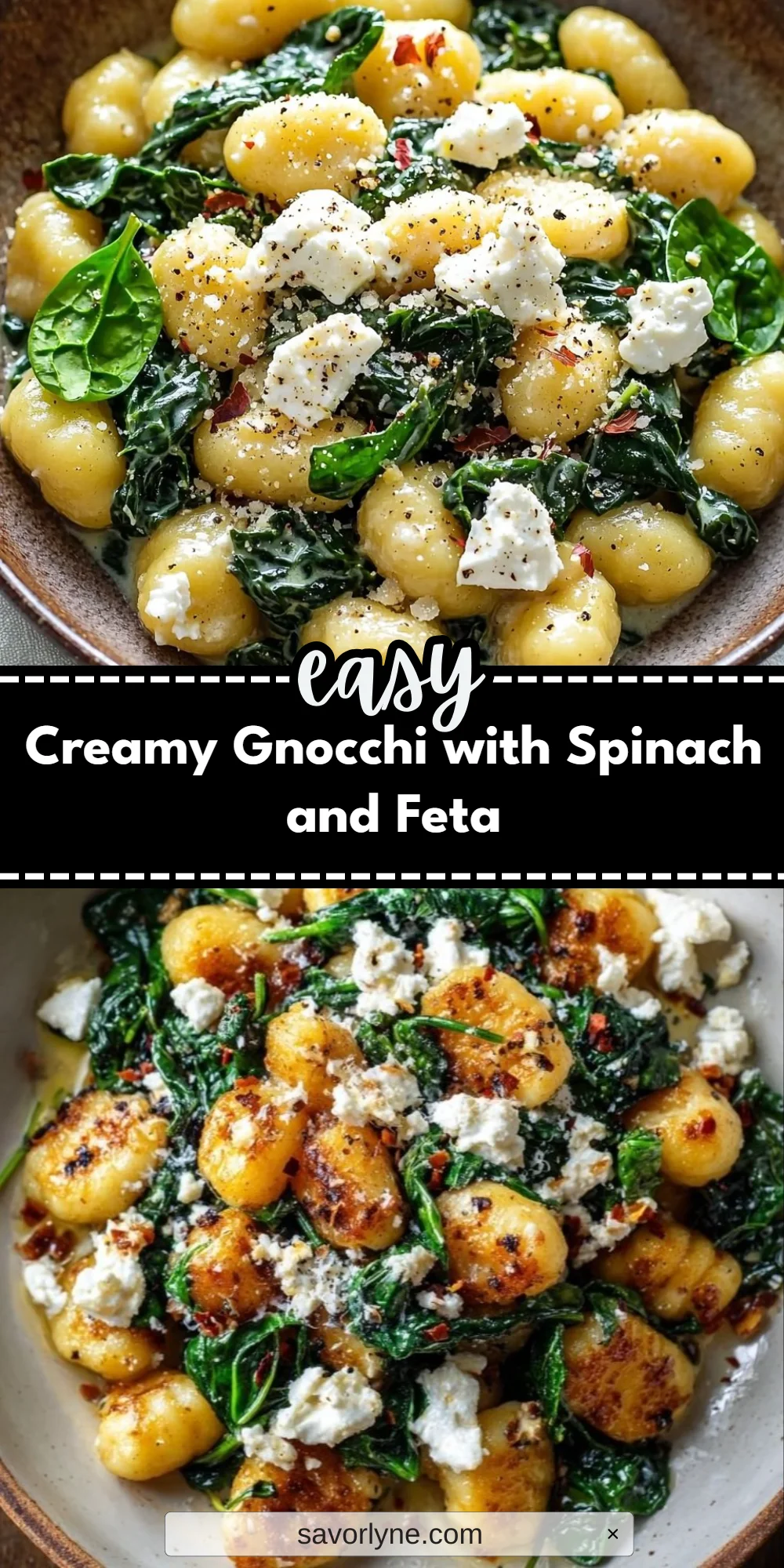 Creamy Gnocchi with Spinach and Feta
