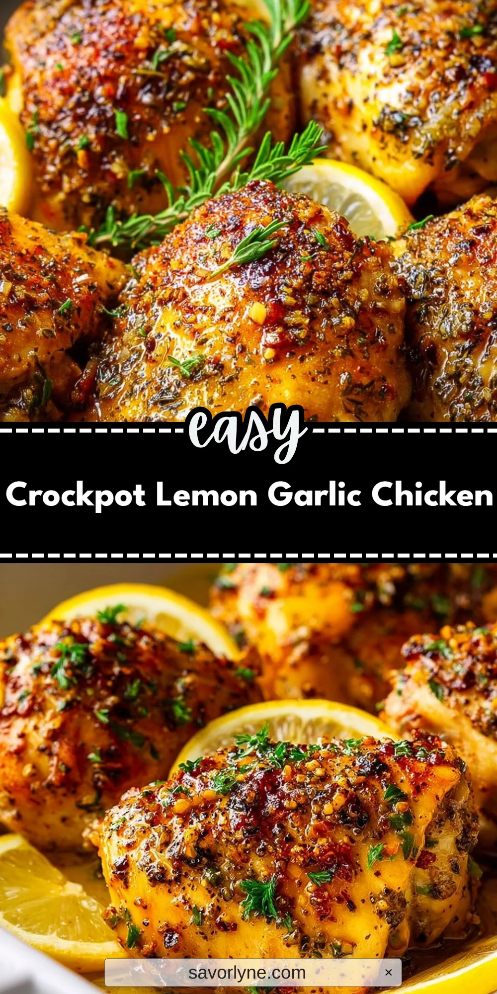 Crockpot Lemon Garlic Chicken