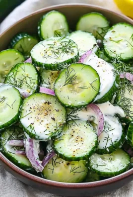 Fresh Cucumber Dill Salad with chopped cucumbers and dill dressing