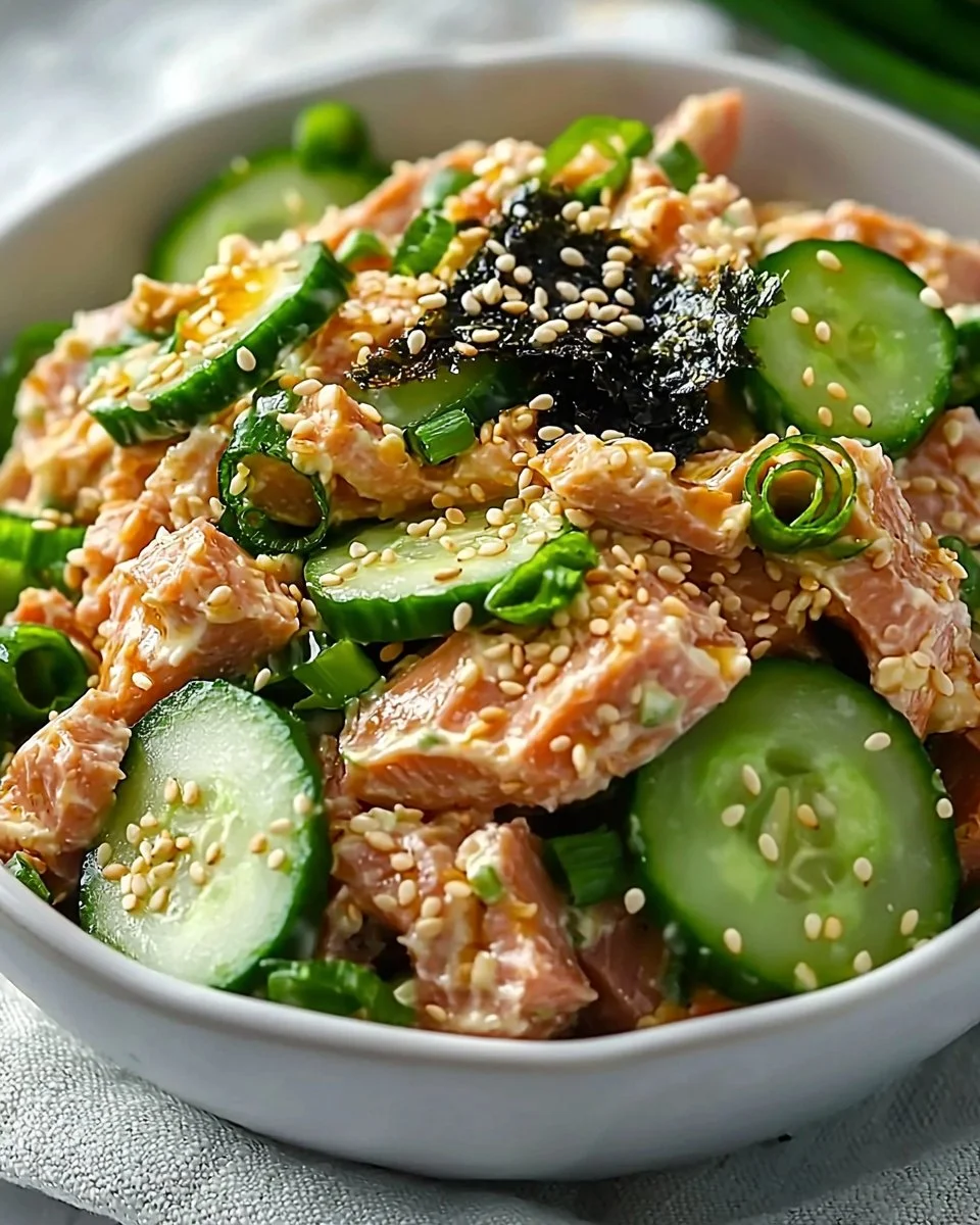 Easy Japanese Tuna Salad with Sesame and Cucumber