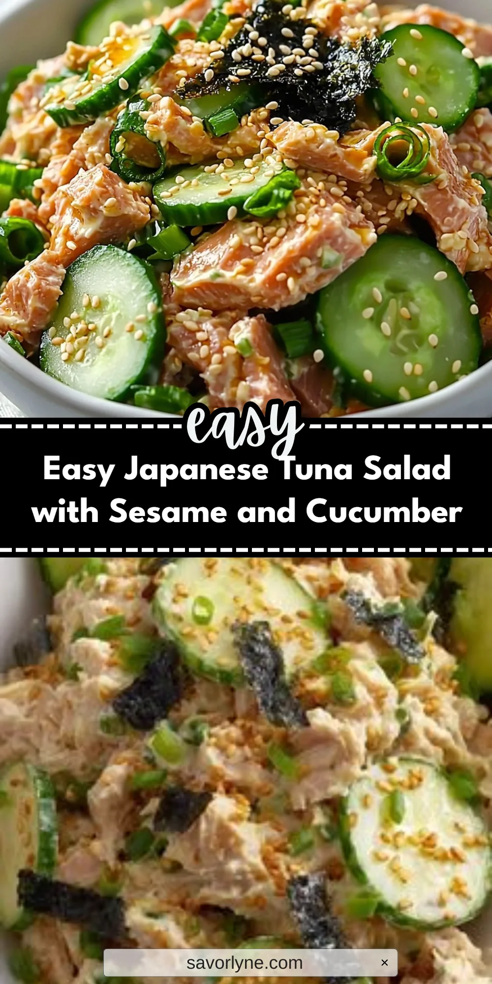 Easy Japanese Tuna Salad with Sesame and Cucumber