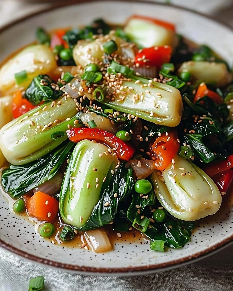 Garlic Ginger Bok Choy Stir-Fry