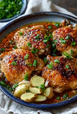 Ginger Garlic Chicken Thigh Bake with herbs and spices