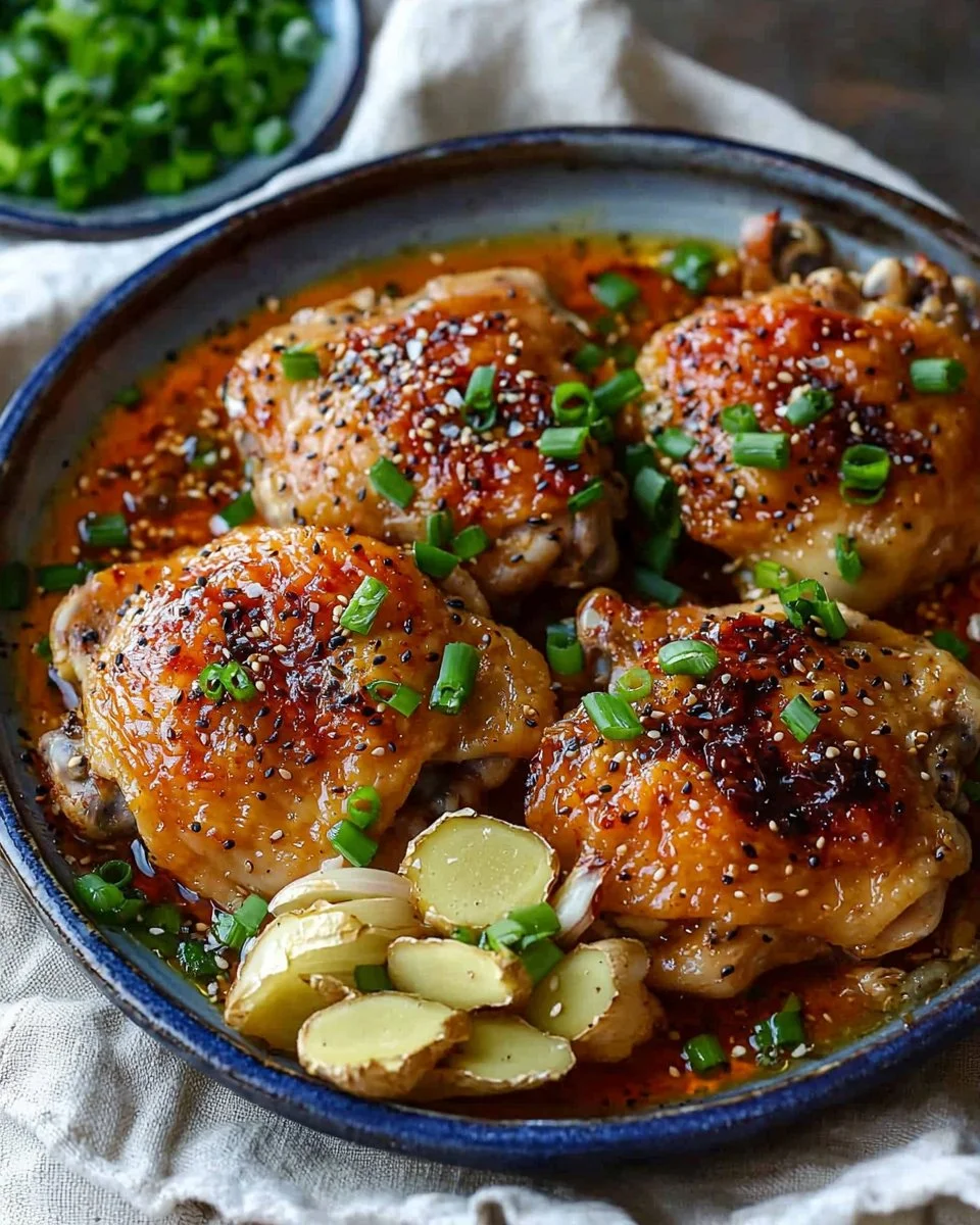 Ginger Garlic Chicken Thigh Bake