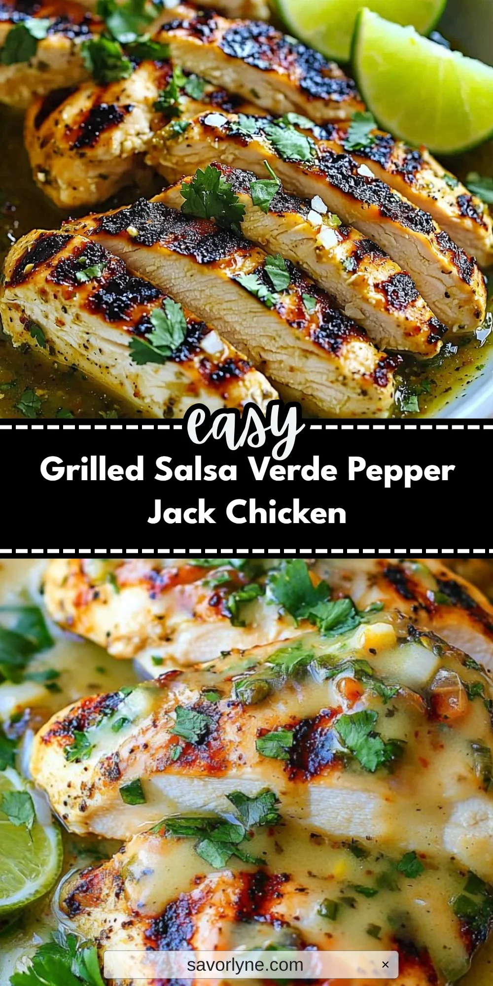 Grilled Salsa Verde Pepper Jack Chicken