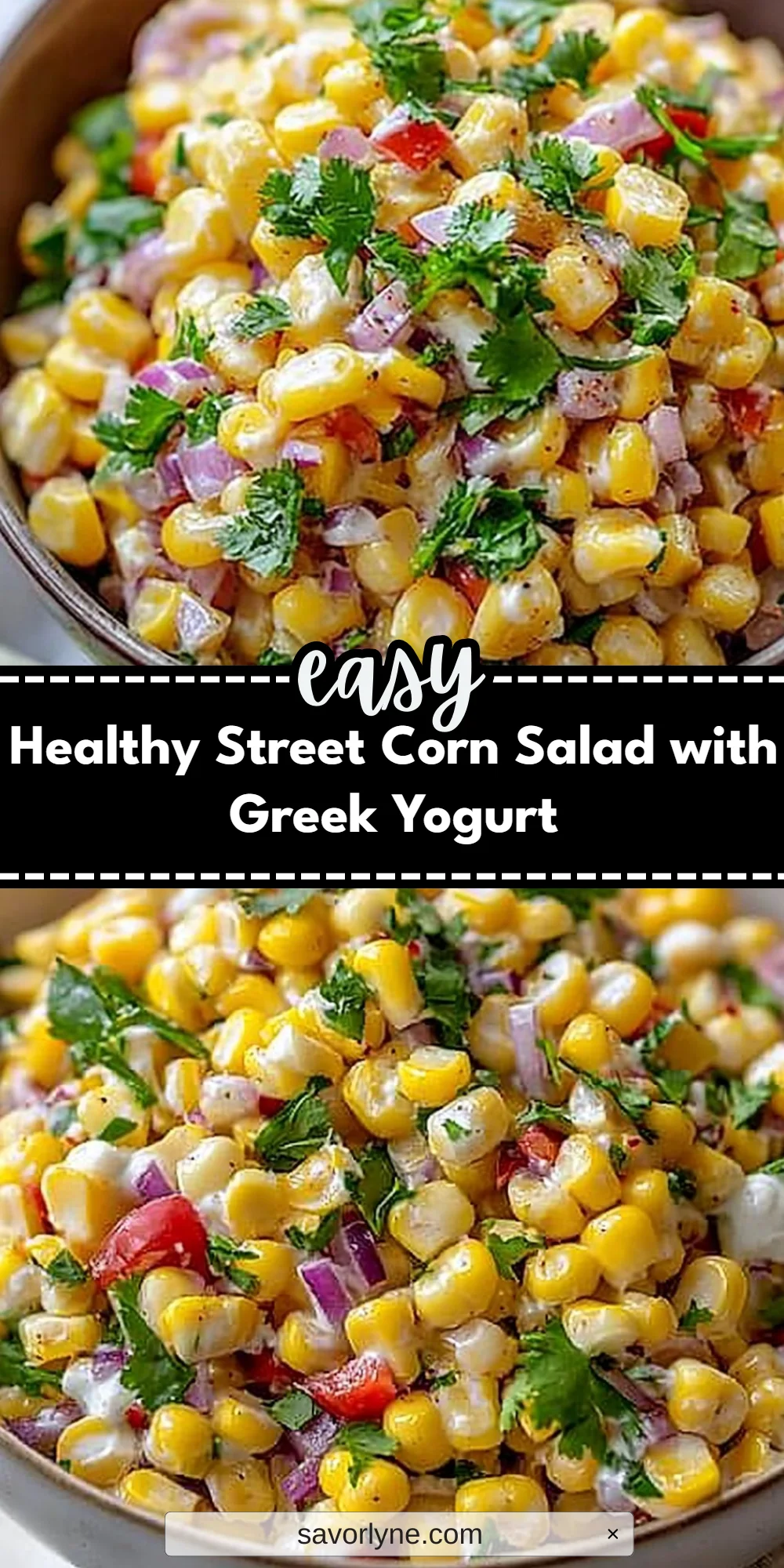 Healthy Street Corn Salad with Greek Yogurt