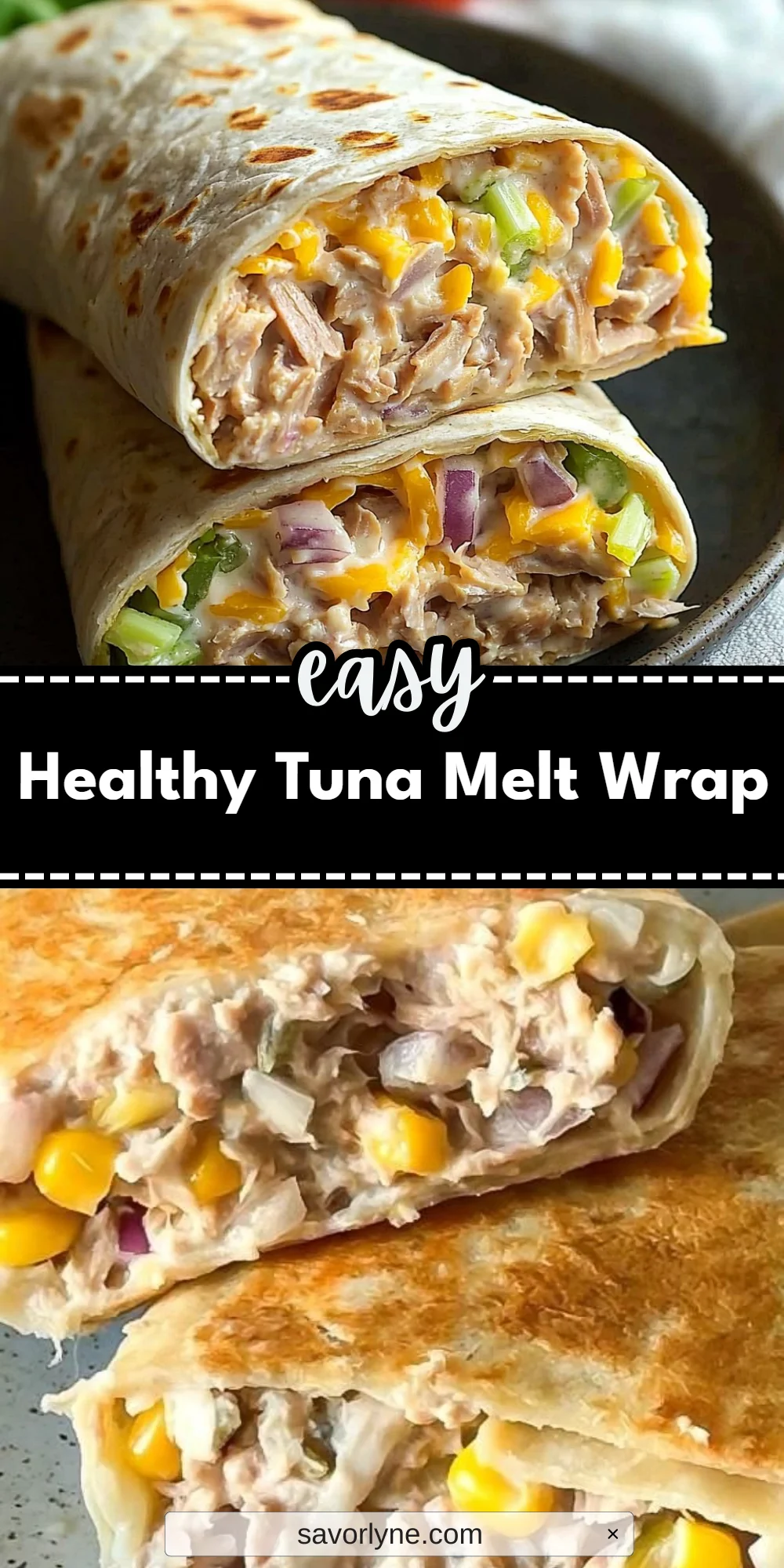 Healthy Tuna Melt Wrap