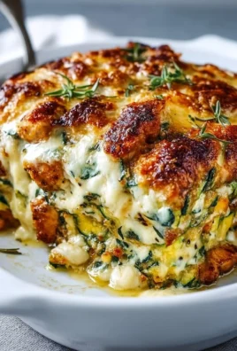 High protein chicken zucchini bake with fresh vegetables and cheese