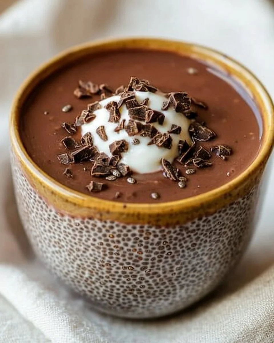 High Protein Chocolate Chia Seed Pudding
