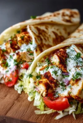 High-protein crispy cottage cheese flatbread chicken wraps on a plate