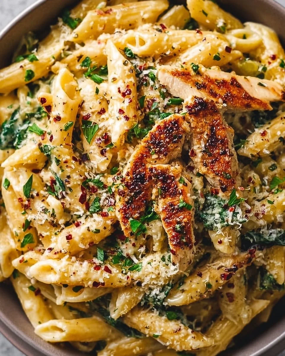 High Protein Garlic Parmesan Pasta Bowls (384 Cal + 36g Protein)