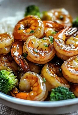 Plate of high-protein honey garlic shrimp served with vegetables