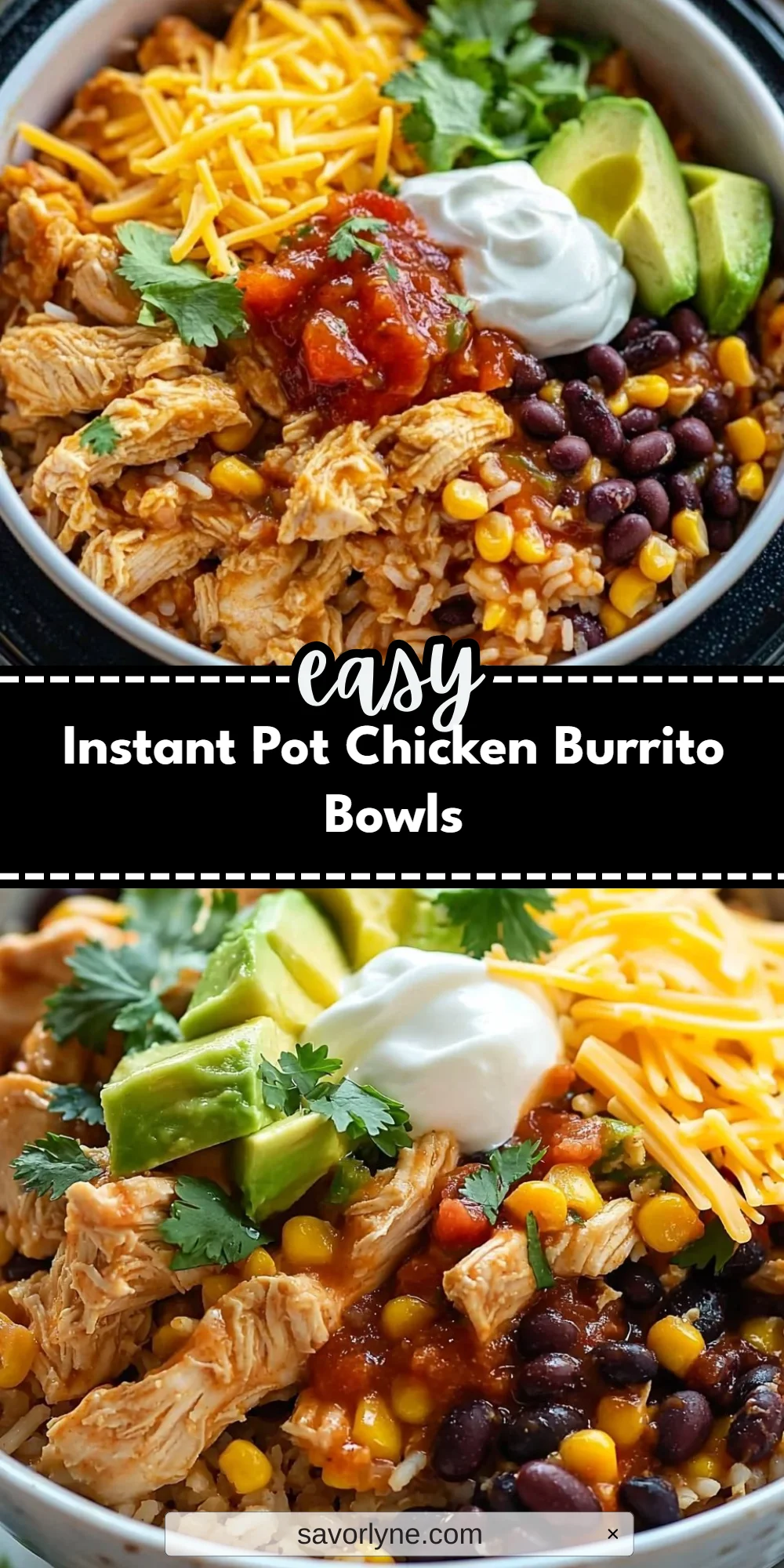 Instant Pot Chicken Burrito Bowls