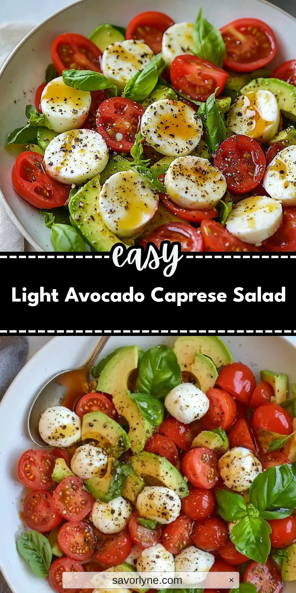 Light Avocado Caprese Salad