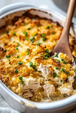 Delicious Million Dollar Chicken Casserole served in a baking dish