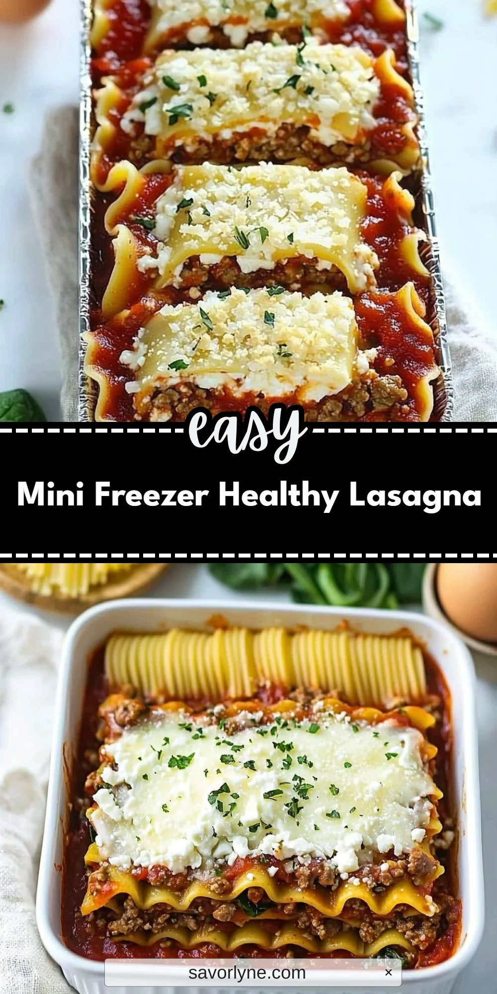 Mini Freezer Healthy Lasagna