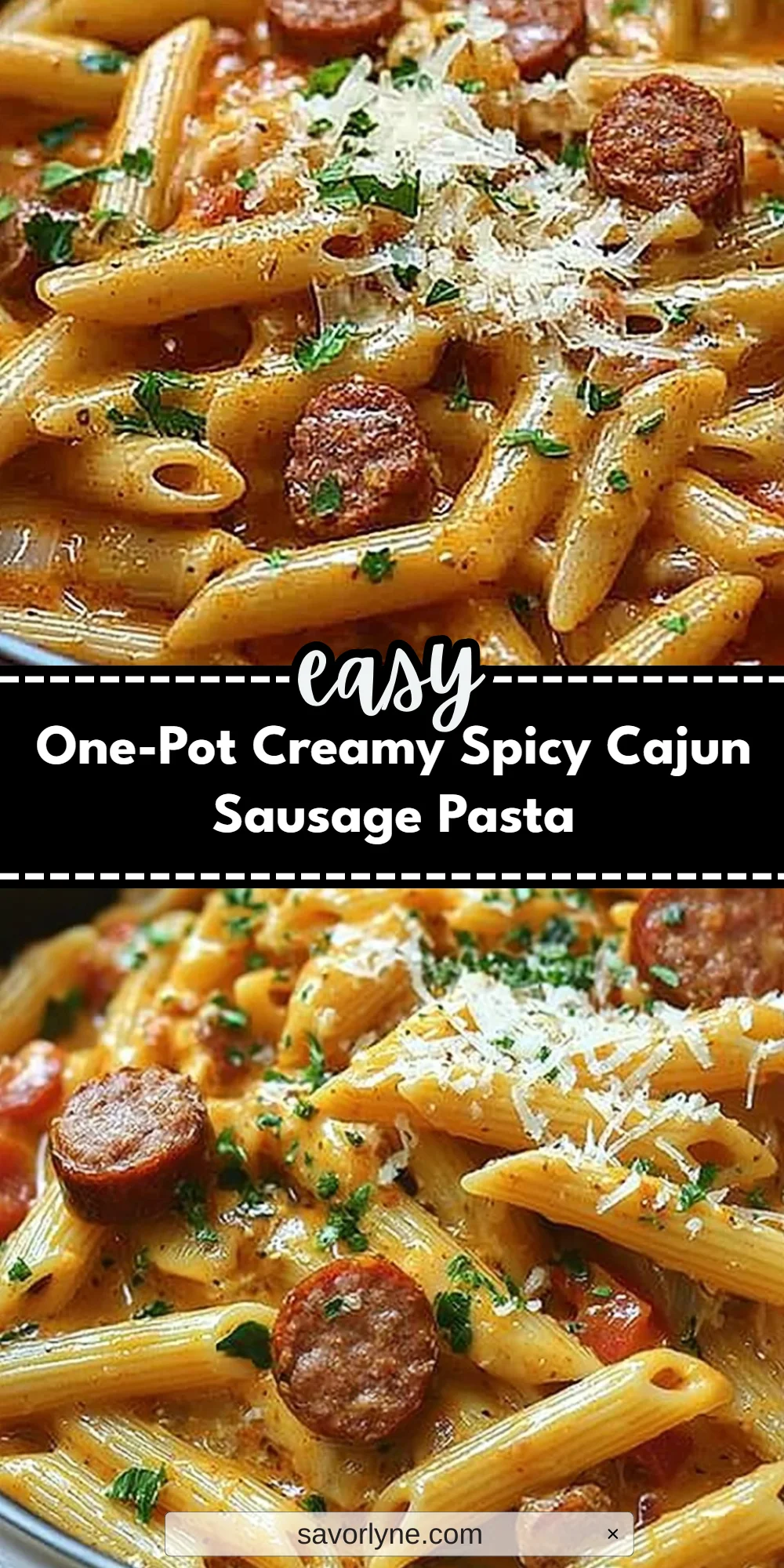 One-Pot Creamy Spicy Cajun Sausage Pasta