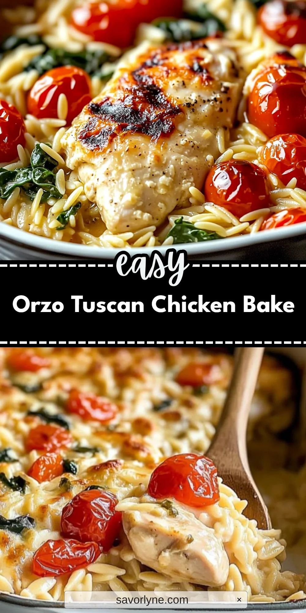 Orzo Tuscan Chicken Bake