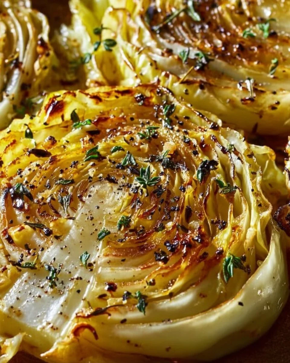 Oven Roasted Garlic Cabbage Steaks