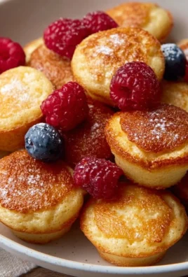 Delicious pancake mini muffins served in a basket for breakfast