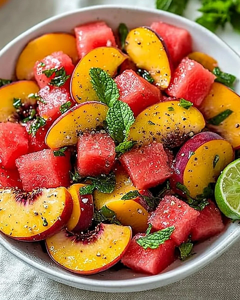 Colorful and refreshing summer salad with fresh vegetables and dressing