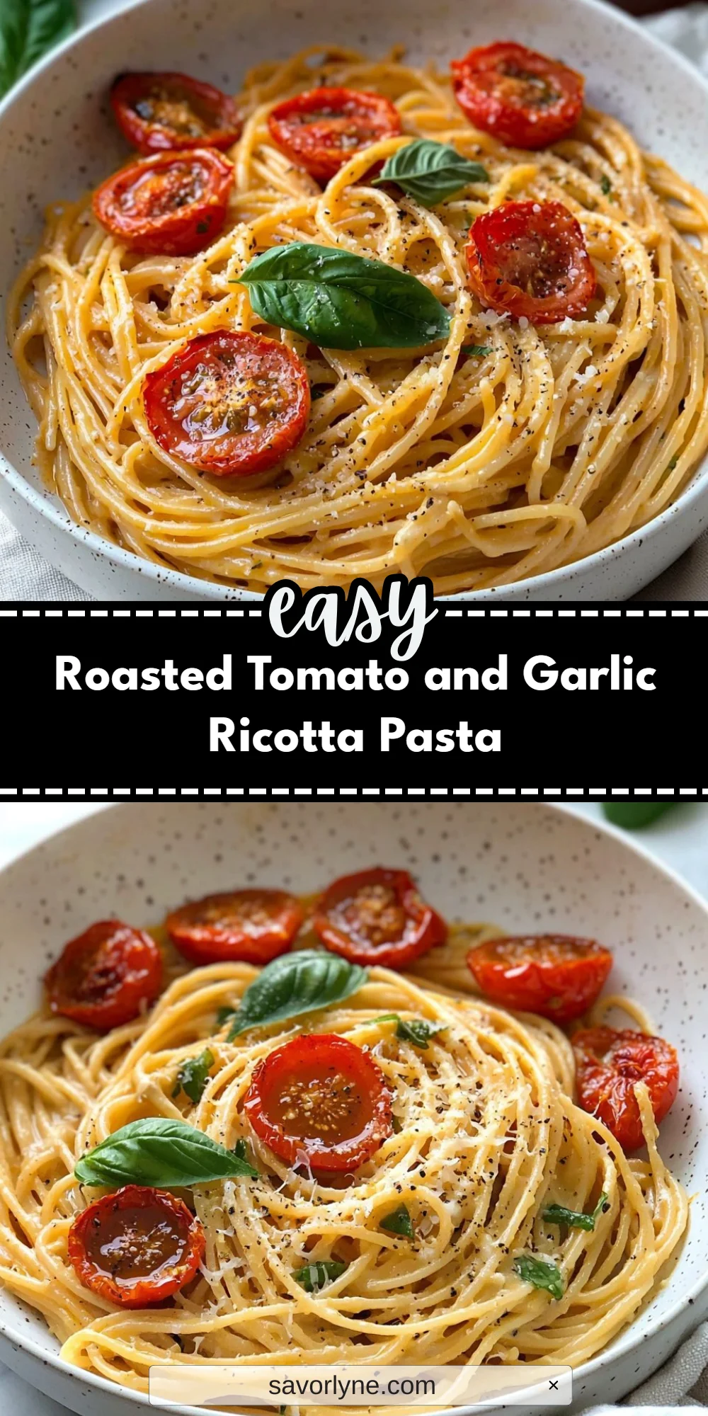 Roasted Tomato and Garlic Ricotta Pasta