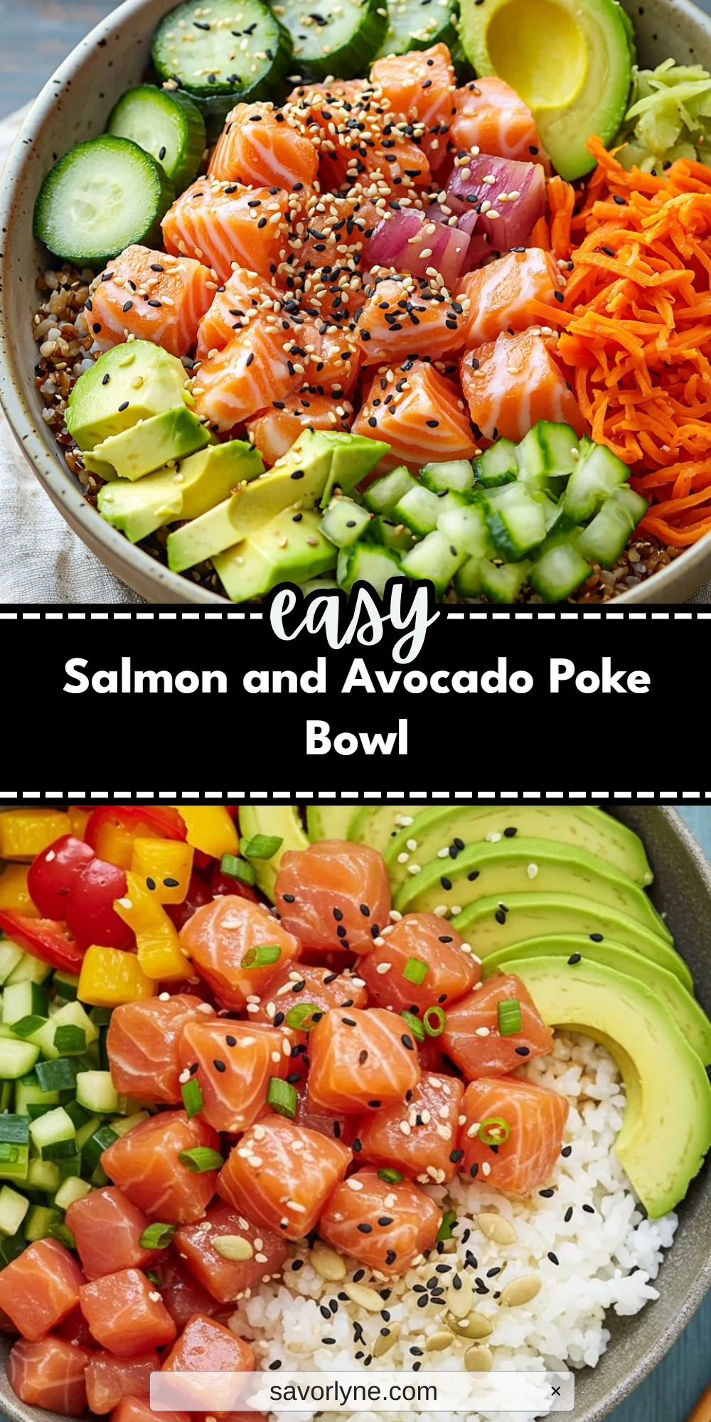 Salmon and Avocado Poke Bowl