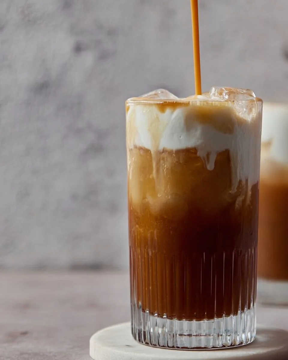 Delicious homemade Salted Caramel Cream Cold Brew recipe inspired by Starbucks