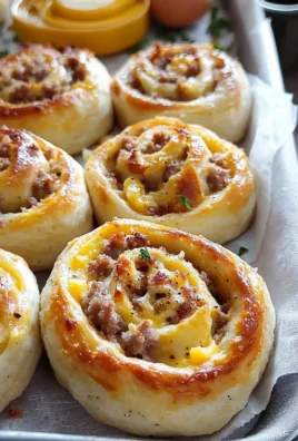 Savory breakfast rolls baked to perfection with a delicious filling