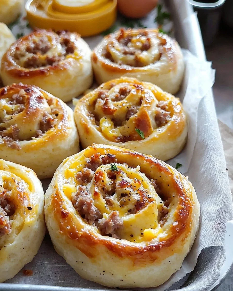Savory breakfast rolls baked to perfection with a delicious filling