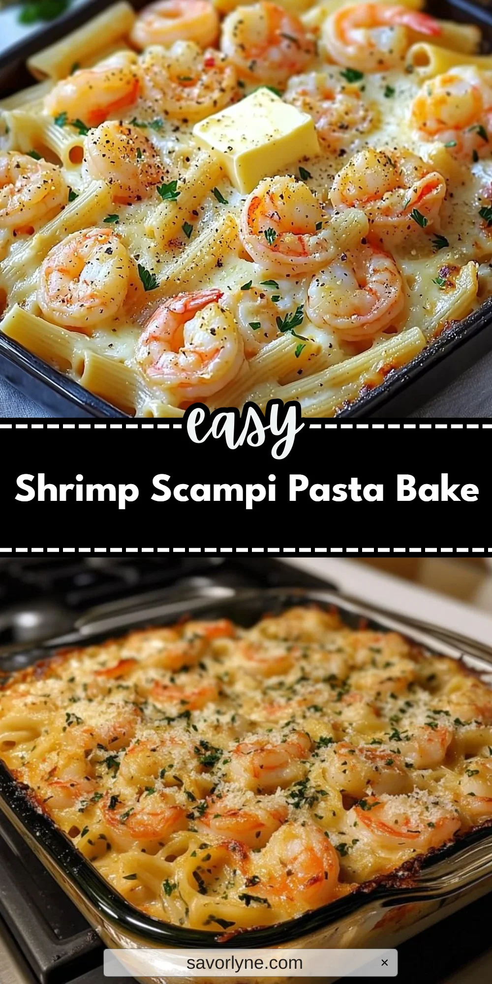 Shrimp Scampi Pasta Bake